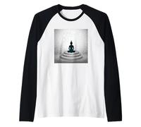 Meditating Buddha Raglan Baseball Tee