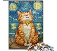 Meditating Cat 1000 Piece Jigsaw Puzzle for Adults Teens, for Age 14+ Fun Games Fun Activities at Home, Birthday Gifts, Travel Gifts (50x75cm)