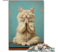 Meditating Cat Adult Jigsaws 1000 Piece, for And 14 Years And over Brainteaser Family Games Christmas Birthday Gifts (size 50x75cm)