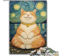 Meditating Cat Adult Jigsaws 2000 Pieces Difficult, for Age 14+ Game Wall Decoration Unique Gifts for Birthday And Christmas (70x100cm)