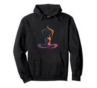 Meditating Figure Lotus Pose Mindful Meditation Pullover Hoodie