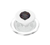 Meditating Figure Mushroom Tree Of Life Mandala Art Graphic PopSockets PopGrip for MagSafe