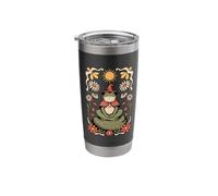 Meditating Frog Witch Cottagecore Floral Nature Stainless Steel Insulated Tumbler