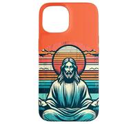 Meditating Jesus Vintage Inspiring Empowering Spirituality Case for iPhone 15