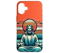 Meditating Jesus Vintage Inspiring Empowering Spirituality Case for iPhone 16 Plus