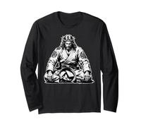 Meditating Jiu Jitsu Jesus Long Sleeve T-Shirt