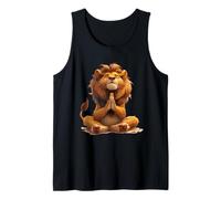 Meditating Lion Zen Peaceful Calm Vibes Tank Top