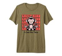 Meditating Monkey Encouragement, Beginner Yoga Mediate Chimp Premium T-Shirt
