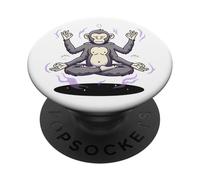 Meditating Monkey Four Arms Yoga Zen Funny PopSockets Adhesive PopGrip