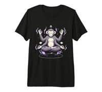 Meditating Monkey Four Arms Yoga Zen Funny Premium T-Shirt