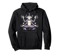 Meditating Monkey Four Arms Yoga Zen Funny Pullover Hoodie