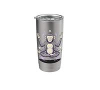 Meditating Monkey Four Arms Yoga Zen Funny Stainless Steel Insulated Tumbler