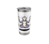Meditating Monkey Four Arms Yoga Zen Funny Stainless Steel Insulated Tumbler