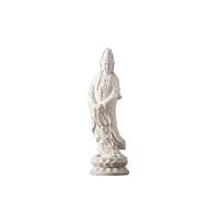 Meditating Pure White Buddha Statue Decoration Standing In The Living Room Entrance Hall Office Zen and Feng Shui Decoration Accent