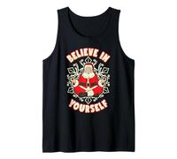 Meditating Saint Nick Believe in Yourself Funny Festive top Tank Top