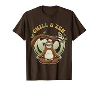Meditating Sloth Zen Yoga Retro 70s Cartoon T-Shirt