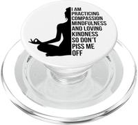 Meditating yoga Mystical practicing Compassion healing PopSockets PopGrip for MagSafe