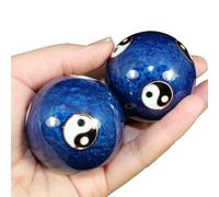 Meditation: 2 Chinese Baoding 1.85 Inch Solid For Health Exercises Chinese Medicine With Chimes Hand Strengthener Device