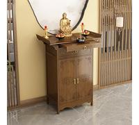 Meditation Altar Cabinet, Bamboo Buddha Niche Table with Drawers, Prayer and Storage Space for Indoor Use, Perfect for Meditation and Spiritual Practices
