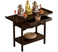 Meditation Altar Cabinet for Sacred Space, Storage Prayer Table for Homes & Temples, 100kg Load Capacity, 80x33x100cm - Ideal for Ancestral Halls