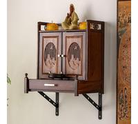 Meditation Altar Table At Home, Chinese Altar Cabinet with Storage Drawer, Suitable for Buddhist and Taoist Altars, As Well As Personal Shrines