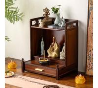 Meditation Altar Table At Home, Chinese Altar Cabinet with Storage Drawer, Suitable for Buddhist and Taoist Altars, As Well As Personal Shrines