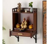 Meditation Altar Table At Home, Chinese Altar Cabinet with Storage Drawer, Suitable for Buddhist and Taoist Altars, As Well As Personal Shrines