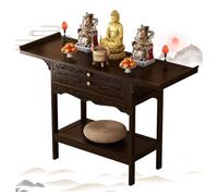 Meditation Altar Table with Drawer, Personal Shrine for Office, Living Room, Bedroom and Bathroom, Compact Design for Mindfulness and Spiritual Practice