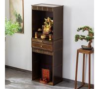 Meditation Altar Table with Retractable Pull Plate and Storage Drawer, Easy Assembly Personal Shrine for Prayer and Relaxation
