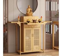 Meditation Altar Table with Storage Altar Cabinet,personal shrine altar table buddha niche chinese cabinet with storage,personal meditation shrine(Original Color,120x40x101cm/47.2x15.7x39.8in)