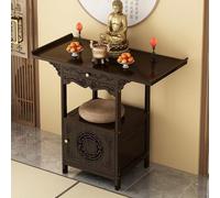 Meditation Altar Table with Storage - Buddha Cabinet for Prayers and Worship, Ideal for Divination and Spiritual Practices
