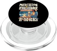 MEDITATION AND SOLITUDE AT THE BEACH outdoor meditations PopSockets PopGrip for MagSafe