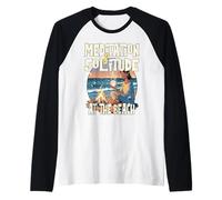 MEDITATION AND SOLITUDE AT THE BEACH outdoor meditations Raglan Baseball Tee