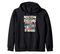 MEDITATION AND SOLITUDE AT THE BEACH outdoor meditations Zip Hoodie