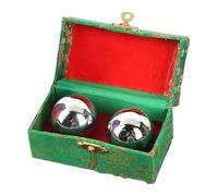 Meditation Balls for Hands, 2-Piece Chinese Meditation Steel Hand Balls, Portable Strength Training Equipment for Women Men Adults Soothing Relaxing Yoga Health Preservation