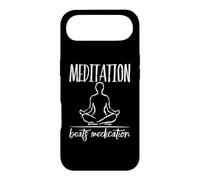 Meditation Beats Medication Positive Message Zen Yoga Design Case for iPhone Air