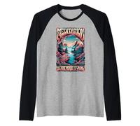 Meditation Because Murder is Wrong Funny Retro Design Raglan Baseball Tee