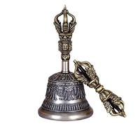 Meditation Bell and Dorje Vajra Set, Hand Bell for Buddhist Prayer and Mindfulness, Ritual Instrument for Spiritual Practice