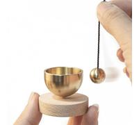 Meditation Bowl - Brass Spiritual Wind Chimes | Stress Relief Singing Bowl Set - For Beginners Women Men Mindfulness Yoga Chanting Travel Table Living Room Home and Bedroom