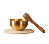 Meditation Bowl Mini Musical Instruments Stress Reduction Tools | Brass Mini Singing Bowl for Room Bath Home Desk Table Altar Prayer Mindfulness Relaxation Breathing Yoga