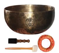 Meditation Bowl,Tibetan Singing Bowl Set 6in Copper Tibetan Bowl Round Singing Bowl with Mallet and Cushion Tibetan Bowl for Meditation Mindfulness Yoga Chakra and More