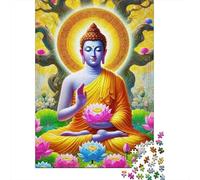 Meditation Buddha 1000 Piece Jigsaw Paper for Adults Mindfulness Decorative Wall Art Spiritual Education Puzzle Perfect Home Gift 38x26cm/1000pcs
