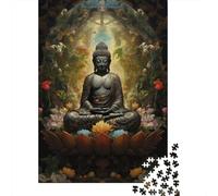 Meditation Buddha Statue 1000 Piece Jigsaw Puzzle Paper Puzzle Game for Adults Tranquil Nature Scene Relaxation Family Focus Home Gift 70x50cm/1000pcs