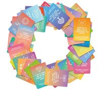 Meditation Cards | 50X Mindful Affirmation Cards - Stress Relief Practice Tools with Motivational Messages for Women Men Friends Adults Teens