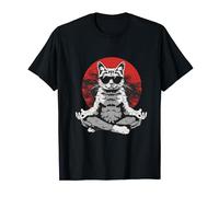 Meditation Cat Zen Buddha Yoga Spiritual Hindu Buddhist T-Shirt