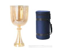 Meditation Crystal Chalice, 432Hz Handheld Singing Bowl for Fatigue & Anxiety Relief, with Carry Case and Acrylic Striker