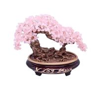 Meditation Crystal Money Tree Bonsai for Wealth Fortune and Luck Ornament for Home Wine Cooler Healing(Pink)