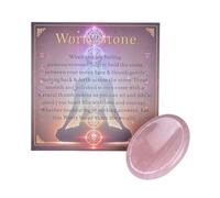 Meditation Crystals, Natural Thumb Stone, Mindfulness Fidget Gem with Yoga