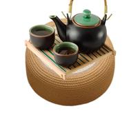 Meditation Cushion - 40 Cm Yoga Cushions For Sitting On The Floor | Round Seat Cushion For Meditation | Breathable Plague For Tatami Seat Braided For The Hand For Temple By M