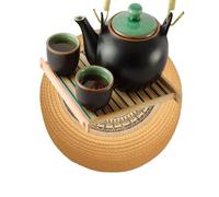 Meditation Cushion - 40 Cm Yoga Cushions For Sitting On The Floor | Round Seat Cushion For Meditation | Breathable Plague For Tatami Seat Braided For The Hand For Temple By M